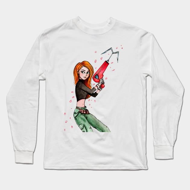 Kim possible-Fan art Long Sleeve T-Shirt by Ghaida Shop